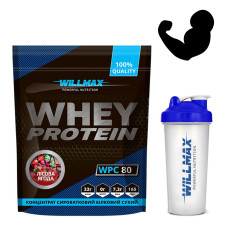 Набір 13. WHEY PROTEIN 80% Лісова Ягода 920г + Шейкер спортивний 600мл