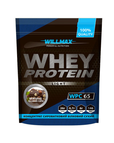 WHEY PROTEIN 65% 1кг Шоколад-Лісовий горіх