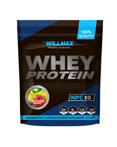 WHEY PROTEIN 80% Полуниця-Банан 920г