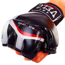 Рукавички для змішаних єдиноборств MMA шкіряні VELO чорні 4036ULIZ-L-BL