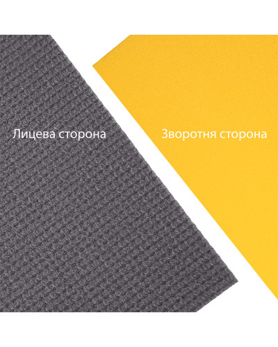 Каремат туристичний двошаровий IVN 1800x600x11 чорно-жовтий