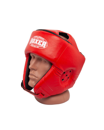 Шолом карате BOXER L шкіра 0,8-1 мм червоний