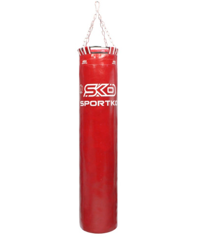 Мішок боксерський Sportko Master PVC з кільцем 140 см червоний 30 кг