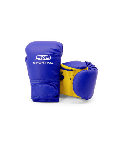 Рукавички боксерські дитячі 6 OZ Sportko 6-8 років колір синій