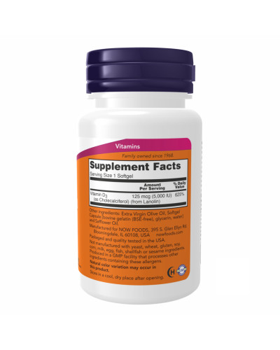VIT D-3 5000 IU - 240 sgels