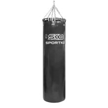 Мішок боксерський SportKo Master PVC з кільцем 140 см чорний 30 кг