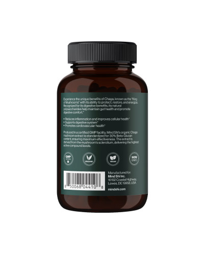 Chaga Mushroom 1000 mg - 60 vegcaps (Пошкоджена банка)