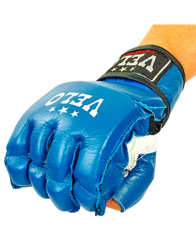 Рукавички для змішаних єдиноборств MMA шкіряні VELO сині 4026ULIZ-L