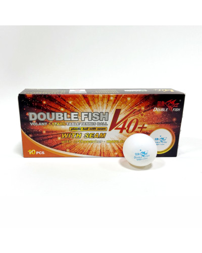 Набір м'ячів для настільного тенісу Double Fish 1 stars v40+ 10 м'ячів