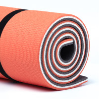 Килимок для фітнесу тришаровий оранж IVN 1800х600х15