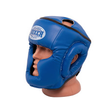 Шолом тренувальний карате BOXER Еліт L шкіра 1,0-1,2 мм синій