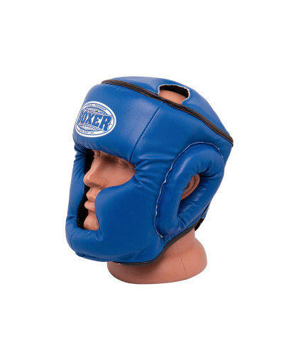 Шолом тренувальний карате BOXER Еліт L шкіра 1,0-1,2 мм синій