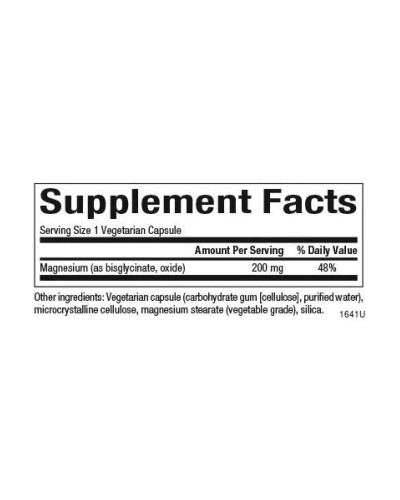 Magnesium Bisglycinate 200mg - 120 vcaps