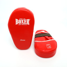 Лапи прямі боксерські  BOXER шкірвініл 1 мм червоні