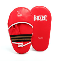Лапи прямі боксерські  BOXER шкірвініл 1 мм червоні