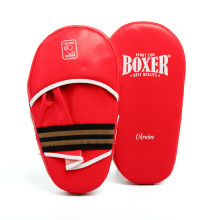 Лапи прямі боксерські  BOXER шкірвініл 1 мм червоні