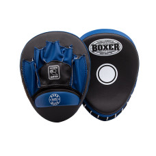 Лапи боксерські гнуті Boxer (кожвініл 1мм, нап. – пенопоролон) чорно-сині