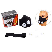 Маска тренувальна Training Mask (3 клапани, неопрен, універсальний розмір, чорний)