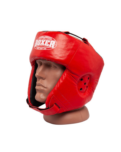 Шолом Боксерський BOXER L шкіра 0,8-1 мм червоний