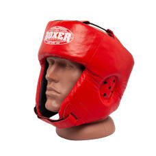 Шолом Боксерський BOXER розмір M шкірвініл 1 мм червоний