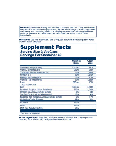 Hair Nutrients - 120 vcaps