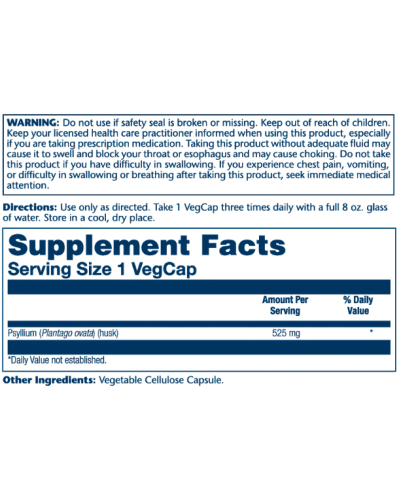 Psyllium Husk 525mg - 100 vcaps (Пошкоджена банка)