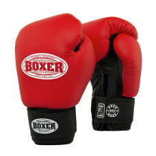 Рукавички боксерські BOXER "Еліт" 10 oz кожвініл 1 мм червоні