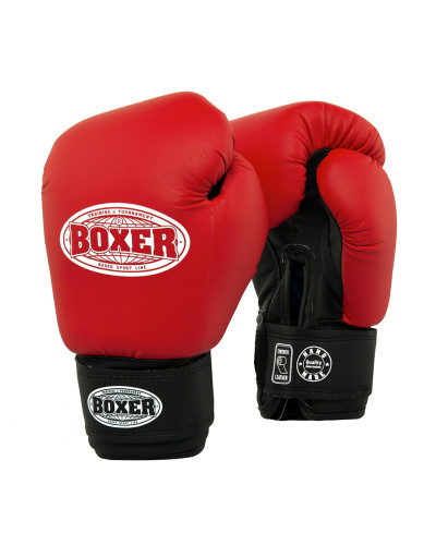 Рукавички боксерські BOXER "Еліт" 10 oz кожвініл 1 мм червоні