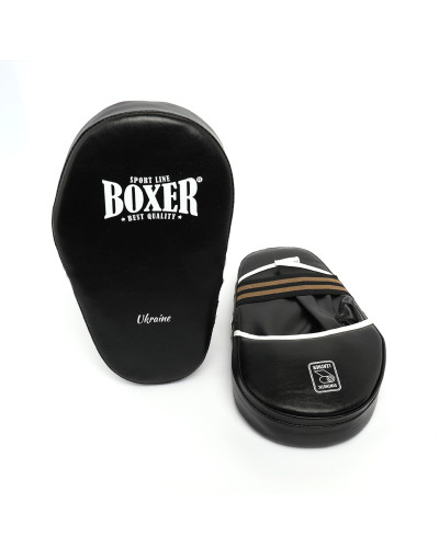 Лапи прямі боксерські  BOXER шкірвініл 1 мм чорні