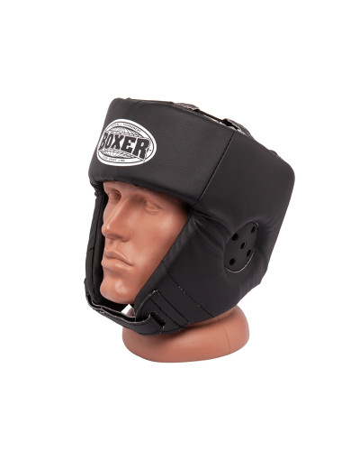 Шолом Боксерський BOXER L шкіра 0,8-1 мм чорний