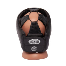 Шолом Боксерський BOXER L шкіра 0,8-1 мм чорний