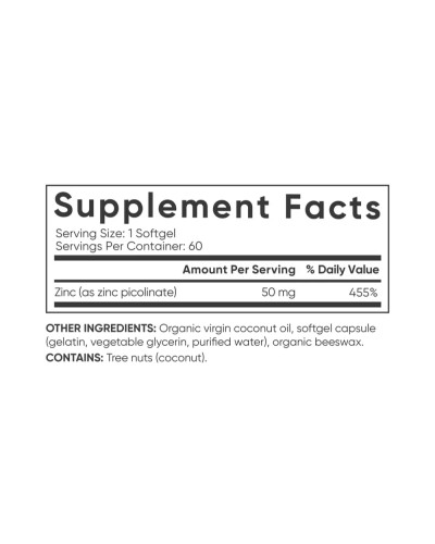 Zinc Picolinate 30mg - 90 softgels (До 05.26)