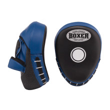 Лапи боксерські гнуті BOXER шкірвініл 0,8 мм чорно-сині
