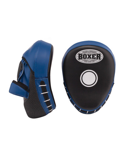 Лапи боксерські гнуті BOXER шкірвініл 0,8 мм чорно-сині