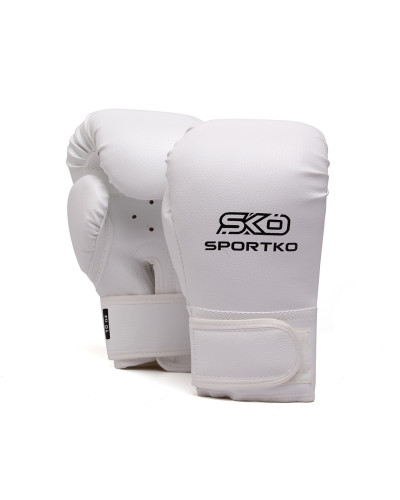 Рукавички боксерські 10 OZ Sportko 12 - 16 років колір білий