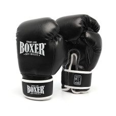 Рукавички боксерські BOXER "Еліт" 10 oz кожвініл 1 мм чорні