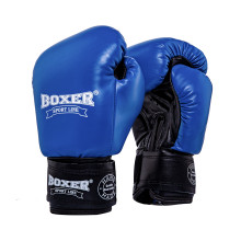Рукавички боксерські BOXER 6 oz кожвініл 0,6 мм сині