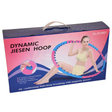 Обруч масажний Hula Hoop DYNAMIC JIESEN HOOP (1кг, пластик, 8 секцій, d-93см, з магнітами)