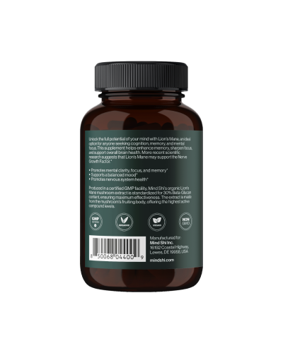 Lion's Mane Mushroom 1000 mg - 60 vegcaps (10+2 в подарунок!)