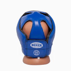 Шолом карате BOXER L шкіра 0,8-1 мм синій