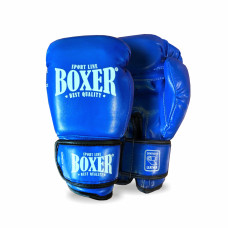 Рукавички боксерські BOXER 8 oz кожвініл 0,6 мм сині