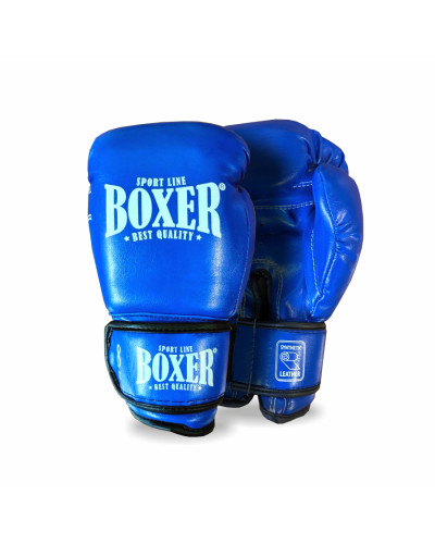 Рукавички боксерські BOXER 8 oz кожвініл 0,6 мм сині