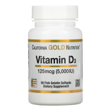 Вітамін D3, Vitamin D3 125mcg(5000IU) - 90soft