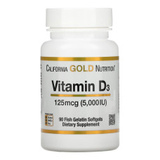 Вітамін D3, Vitamin D3 125mcg(5000IU) - 90soft
