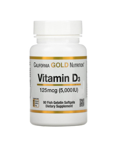 Вітамін D3, Vitamin D3 125mcg(5000IU) - 90soft