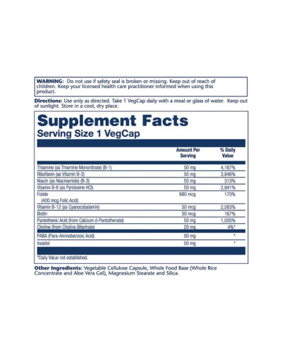 Комплекс вітамінів групи Б, Vitamin B-Complex 50мг - 100 vcaps