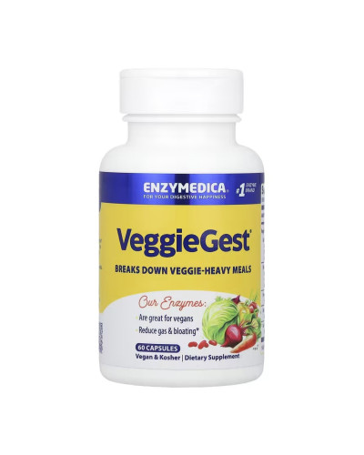 Ферменти для перетравлення рослинної клітковини, VeggieGest - 60 caps