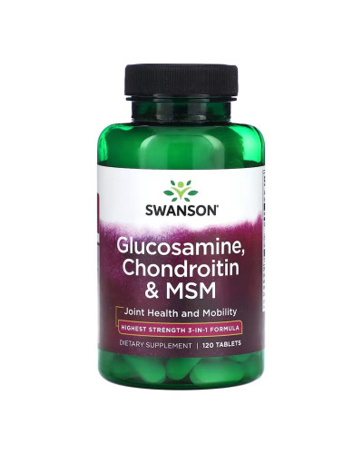 Glucosamine, Chondroitin & Msm Highest Strength3-in-1 Formula - 120 tabs
