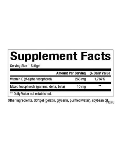 Вітамін Е, Mixed Vitamin E 268 mg (400 IU) - 90 softgels