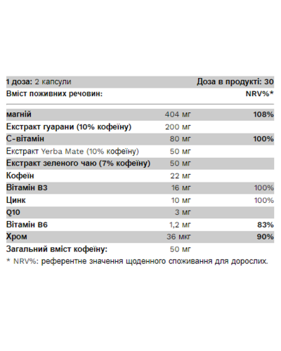 Комплекс для бадьорості, One Wake Up - 60 caps